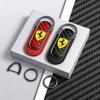 1pc Carbon Fibre Keychain Creative Car Keyring For Ferrari Horse SJ SP1 812 F40 F12TDF SF90 458 488 599 612 FF F12 Accessories