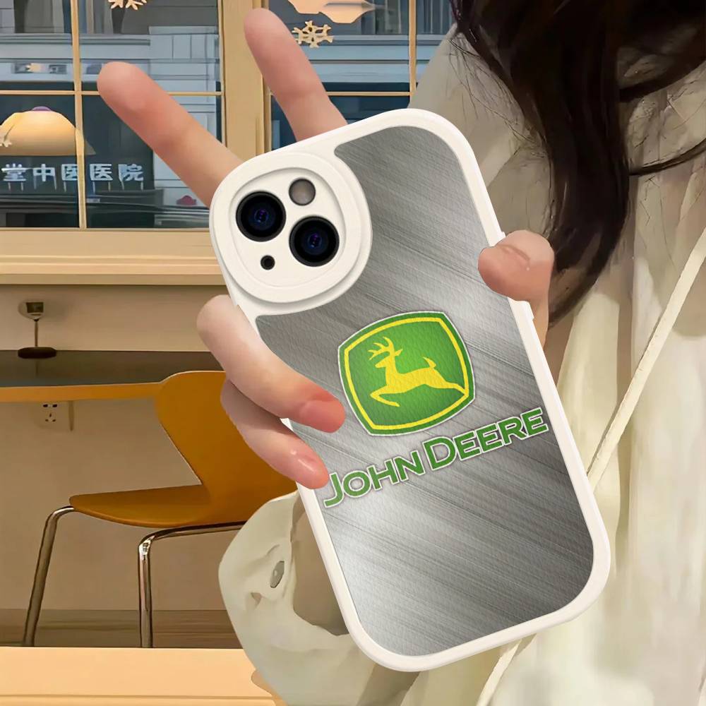 

Green J-John Truck D-Deeres Phone Case For IPhone 16 15 14 13 12 11 Pro Max Plus 16E Soft Leather Cover iphone XS