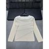 European Style Rhinestone Solid Color Knit Top - Winter 2025 Collection: Age-Reducing, Versatile, and Casual Long Sleeve with Round Neck