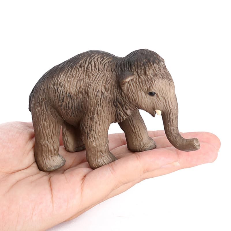 STOBOK Zestaw 3 figurek mamuta, Realistyczne modele zwierząt z PVC, Dekoracja na biurko, Przedmioty kolekcjonerskie, Dekoracja domu, Idealny prezent dla dzieci i przyjaciół