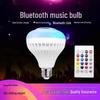 Siebenfarbige RGB Bluetooth LED Musikbirne mit Fernbedienung & Lautsprecher