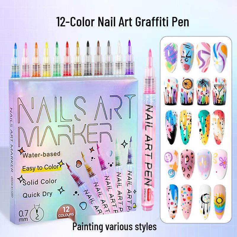 0.7mm Nail Art Quick-Dry Marker Pen for DIY Colorful Designs