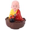 Musical Nodding Monk Figurine Decoration Moving Head Buddha Statue with USB Charging Cable