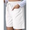 Trendy Women's Casual Drawstring  Elastic Waist Relaxed Straight Leg Shorts, Lightweight Breathable Summer Shorts for Daily Wear & Outings shorts