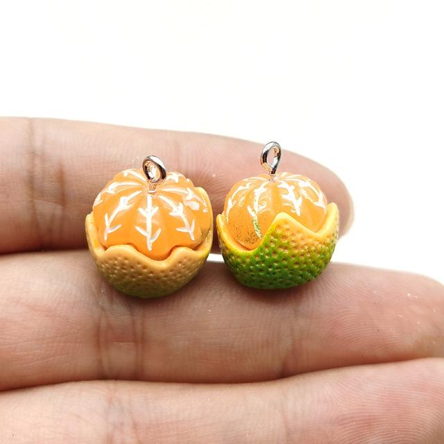 

3D Симуляция Оранжевый Фрукт Съедобная Игрушка Серьги, Подвеска, Аксессуары для Волос, Брелок