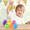 12/24pc Colorful Easter Eggs Filled Surprise Egg with Stress Relief Toys Easter Basket Stuffers for Easter Hunts Party Favors