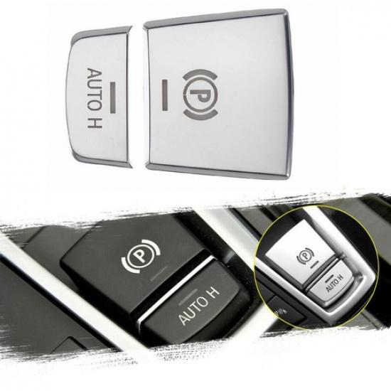 Chrome Car Electronic Handbrake AUTO H Button Cover For BMW 5 series F10 F18 W