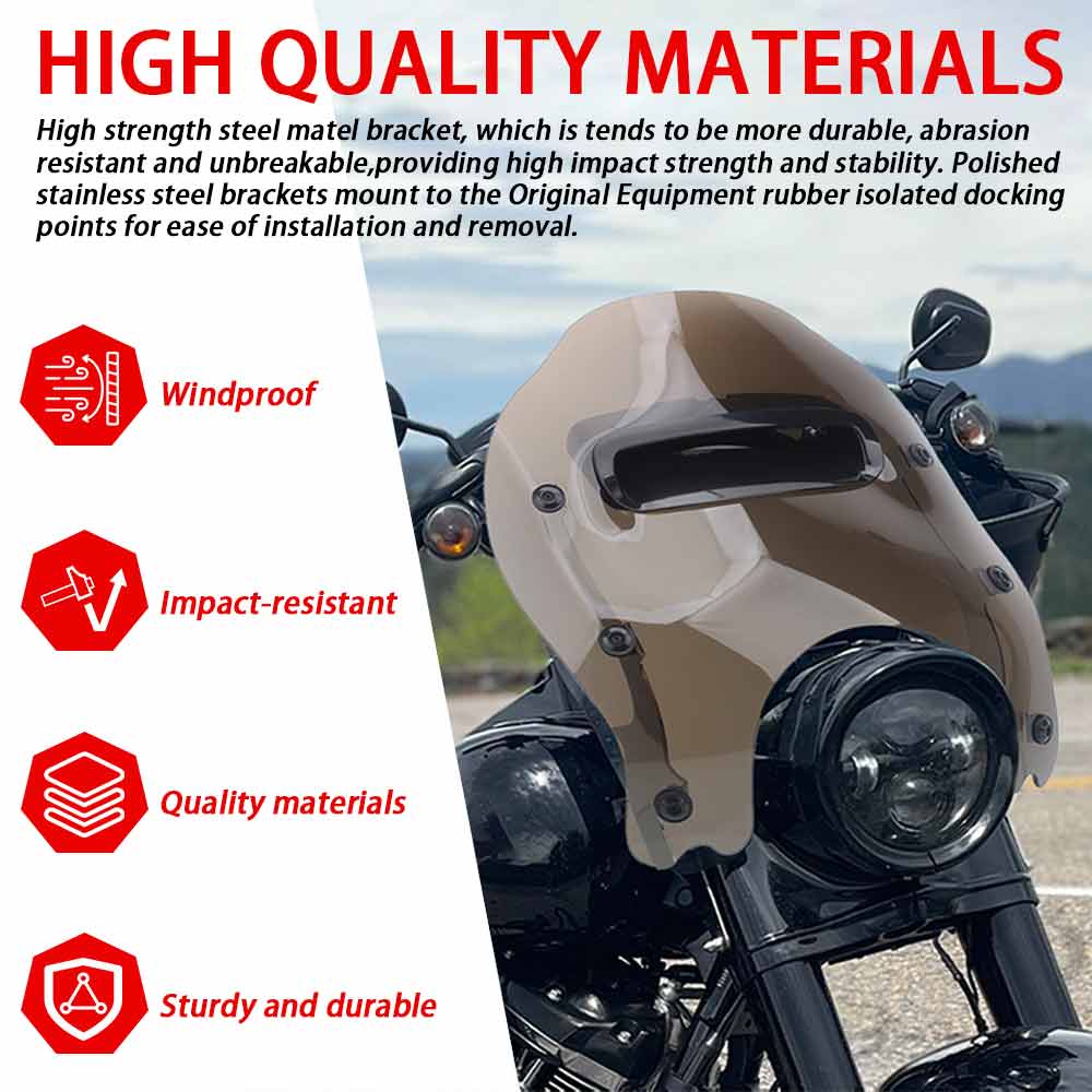 Motorcycle Brown Windshield/Windscreens/Wind Deflectors Kit Plastic Accessory Fit For Harley Road King Special FLHRXS 2021- 2025