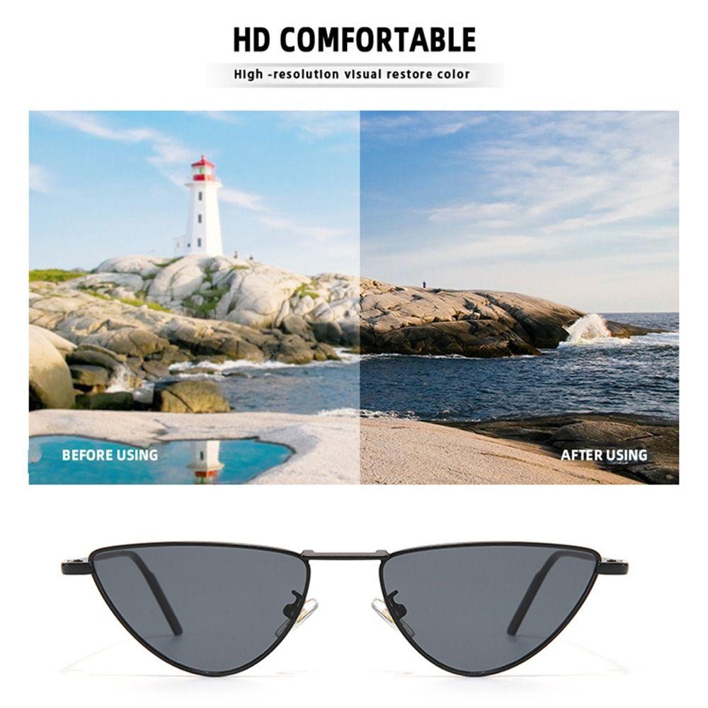 UV400 Triangle Sun Glasses Retro Anti-UV Glasses Fashion Women HD Sunglasses Outdoor