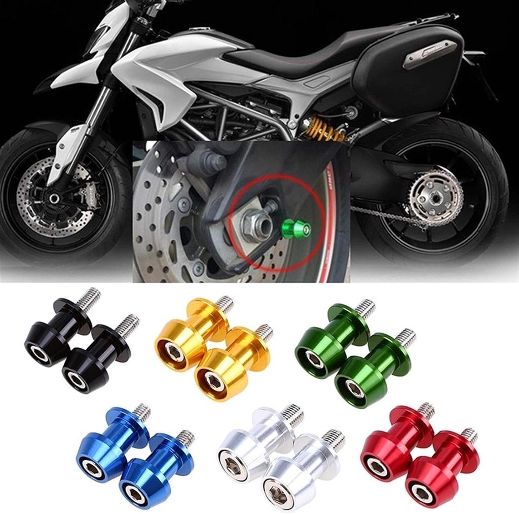 Set aus 2 Motorradständerhaken und für Auto hinten Universelle Befestigungsschrauben (Links rechts) Ständer, (Gold, M10)