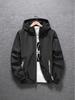 Spring/Autumn Reflective Zipper Jacket for Men, Plus Size, Windbreaker with Printed Logo