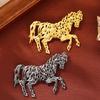 Intricate Chinese Horse Designs Metal Pin Artistics Hollow Craftsmanship Stylish Outfit Enhancer