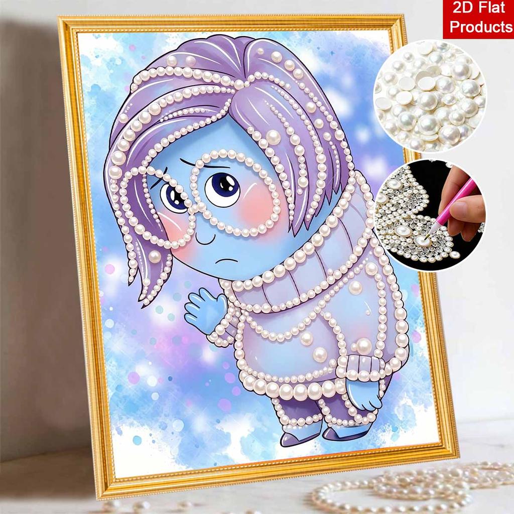 Disney Pearl Painting Inside Out Suitable for Beginners and Adults, DIY Pearl Diamond Art Painting Kit for Home Wall Decor Gifts