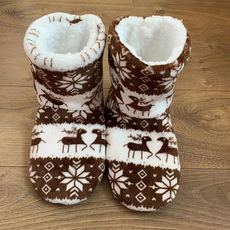 Christmas Series Indoor Cotton Slippers: Cozy Winter Floor Shoes for Men and Women