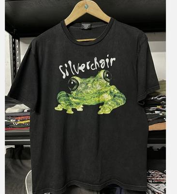 T-shirt unisex nera ristampata con album Frogstomp dei Silverchair anni '00