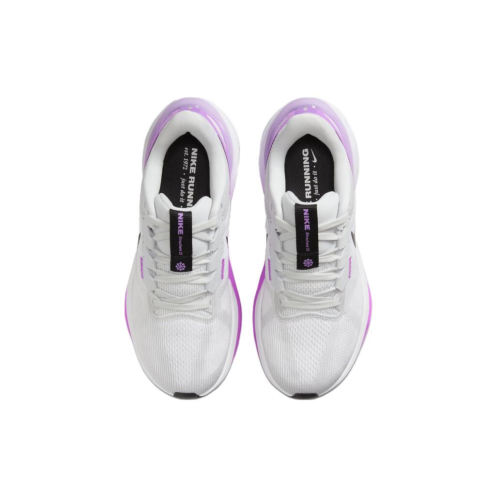 Nike Air Zoom Structure 25 White Fuchsia Dream Women Sneakers Pure-Platinum Black DJ7884-100