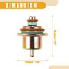 Fuel Injection Pressure Regulator 12460604 - Car Fuel Pressure Regulator Gas - for Jeep Wrangler 1991-1995 Metal Bronze Tone with Ring - 1 Pc
