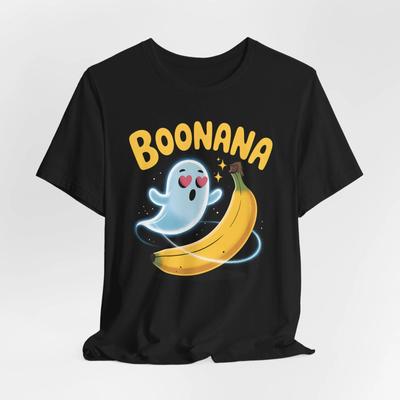Cute Ghost 'Boonana' Tee – Funny Unisex Halloween Shirt with Banana Twist