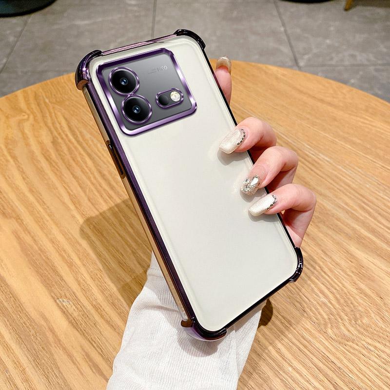 For vivo iQOO Neo8 Case vivo iQOO Neo8 Pro Cover vivo V2301A Phone Case neo8 Bumper Shockproof Protect Cover Clear electroplate
