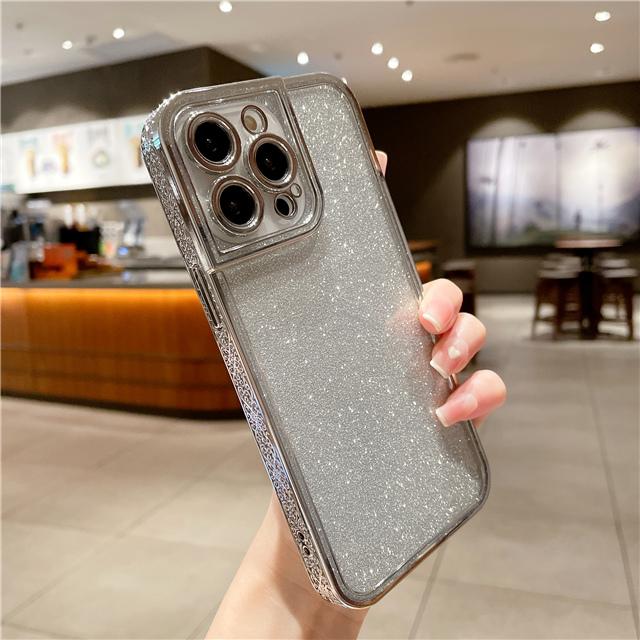 

Роскошный блестящий чехол для телефона с кружевной рамкой для iPhone 14 13 12 11 Pro Max X XR XS, защита объектива 14 Plus, мягкий чехол For iPhone 14 Plus