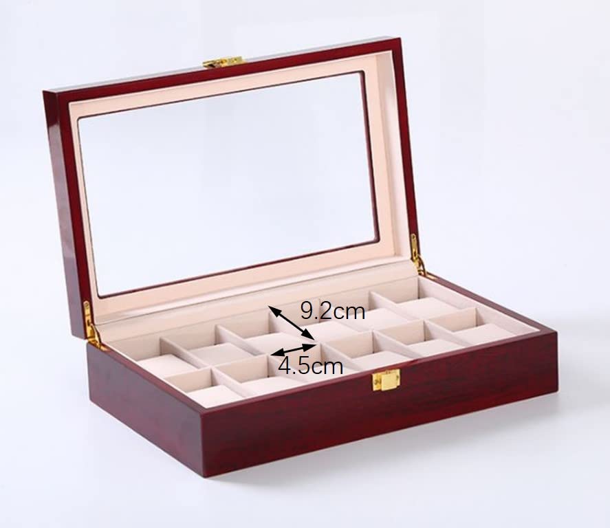 Ansimple Wooden Watch Storage Display Watch Collection Accessory Storage 12 Case, Box, Case, (Holds Watches)