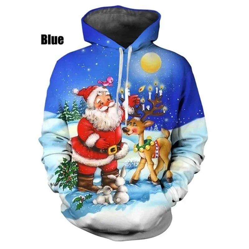 Happy Xmas Grafik Hoodies 3D Nightmare Before Christmas Druck Hoodie Kinder Hipster Sweatshirts Frauen 2k Harajuku Kleidung Top