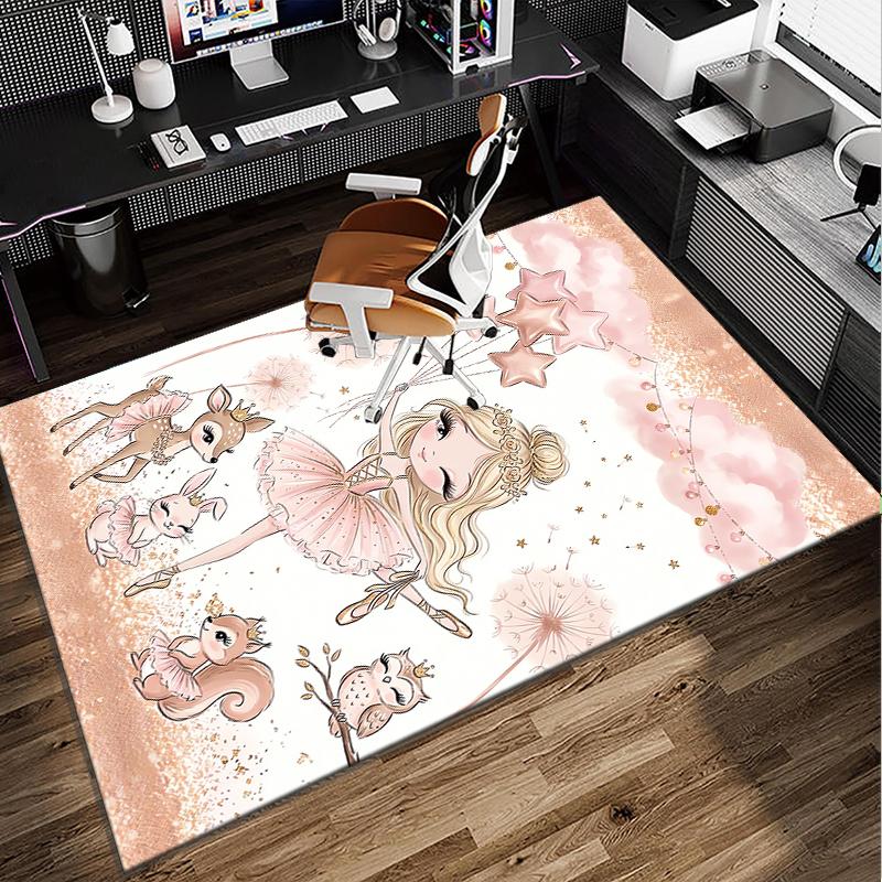 Dreamy Fairy Tale World Office Rug Chair Mat, Entryway Carpet, Suitable for Front Door, Bedroom, Living Room, Desk, Holiday Gift