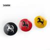 4pcs 56mm Yellow Horse Car Center Hub Emblem Stickers Car Wheel Cap Steering Wheel Sticker Decal Badge