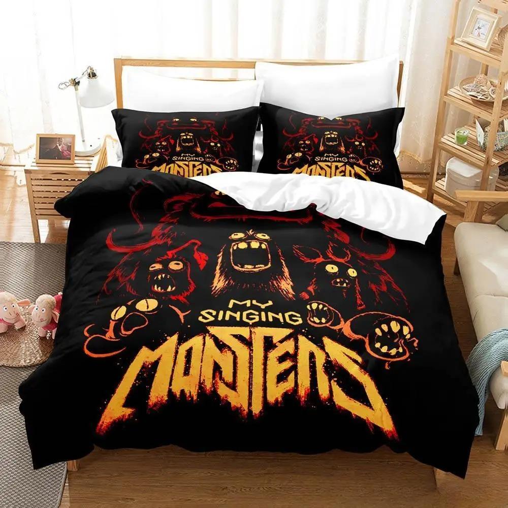 Spiel My Singing Monsters Bettwäscheset Einzelbett Twin Full Queen King Size Bettset Erwachsener Kind Schlafzimmer Bettbezugsets Heimtextilien