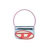 1Dr Borsa a Spalla da Donna Design Color Block Effetto Specchio Chiusura Magnetica Borsa a Spalla Donna Argento Rosso X08396P6318HA181