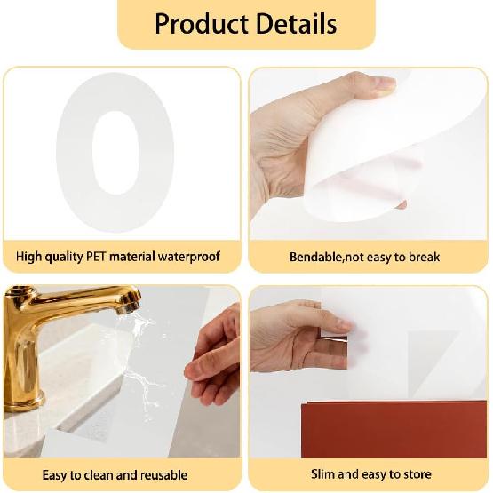 Number Cake Mold Baking Forms Moulds, 9 Pieces 0-8 Cake Number Stencils, 12 Inch Numbers Cake Pans, Flat Plastic Mold Numerical Templates Cutting for