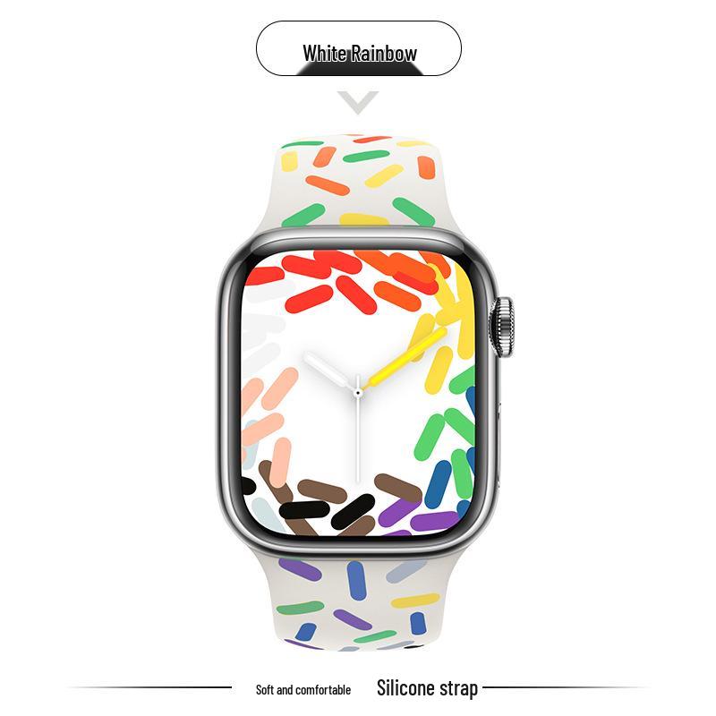 Kompatibles Silikonarmband für Apple Watch Series 8, 9, 10 und 11 - Neues Standardmodell für Mädchen (S)