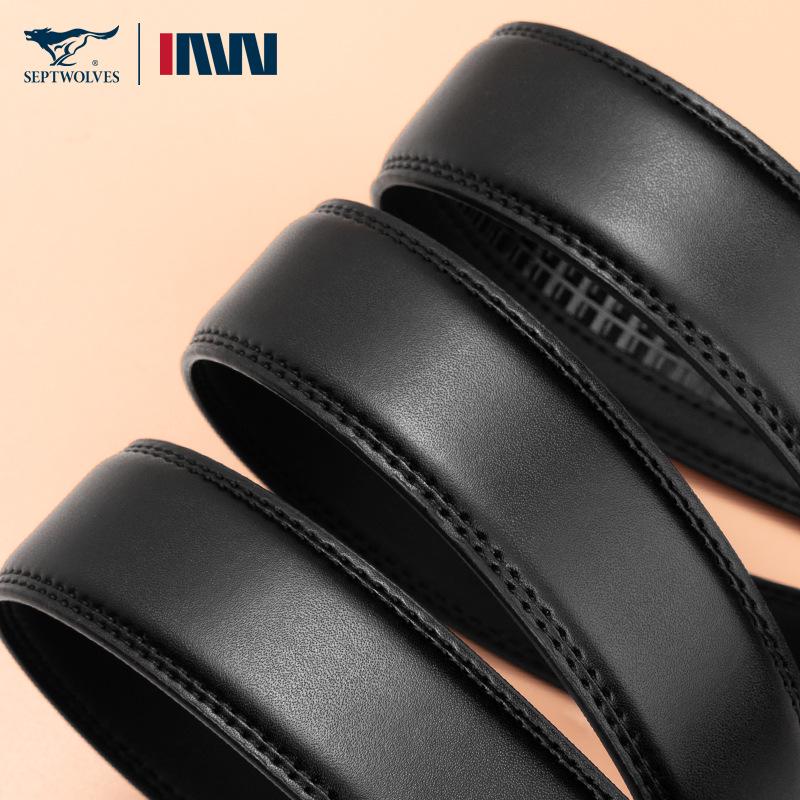 Sieben Wölfe Herren Vielseitiger Ledergürtel mit Automatikschließe - Ideal für Business- oder Freizeitkleidung