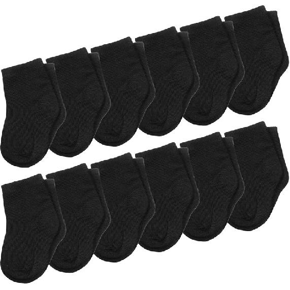 Falari 12-Pack Newborn Sock Infant Baby Boy Girl Socks 0-6 Month 0-6 Months