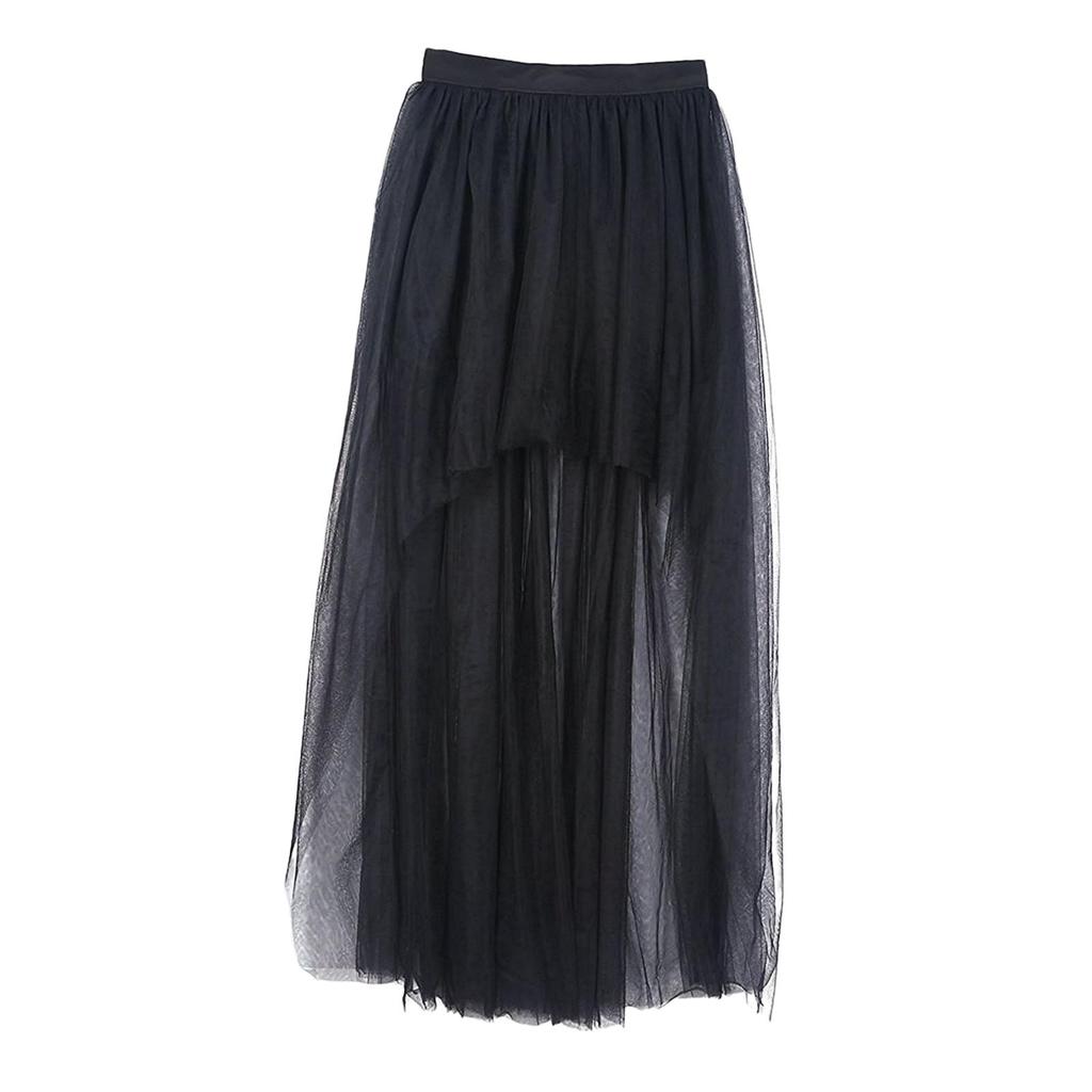 Women High Low Tutu Skirts Dancewear Layered Mesh Tulle Skirt for Stage Performance