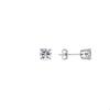 Earrings - LUXENTER - Kyoro Medium - Rhodium-plated 925 Sterling Silver - Paved Zirconia - Ø 6 Mm
