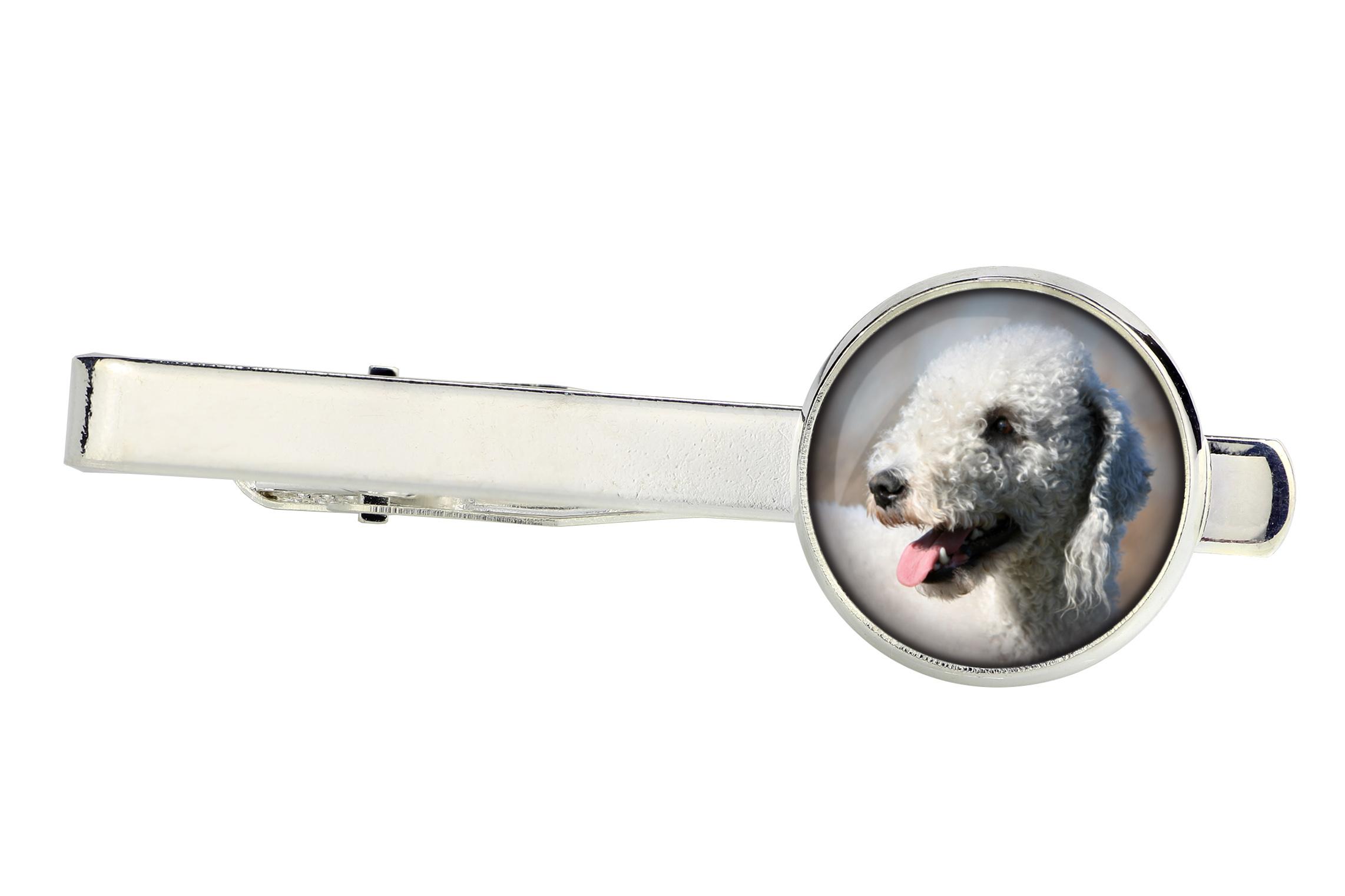 

Bedlington Terrier, Rothbury Terrier, Rodbery Terrier - tie clip, ornament, jewelry for an evening outfit by Art-Dog срібний