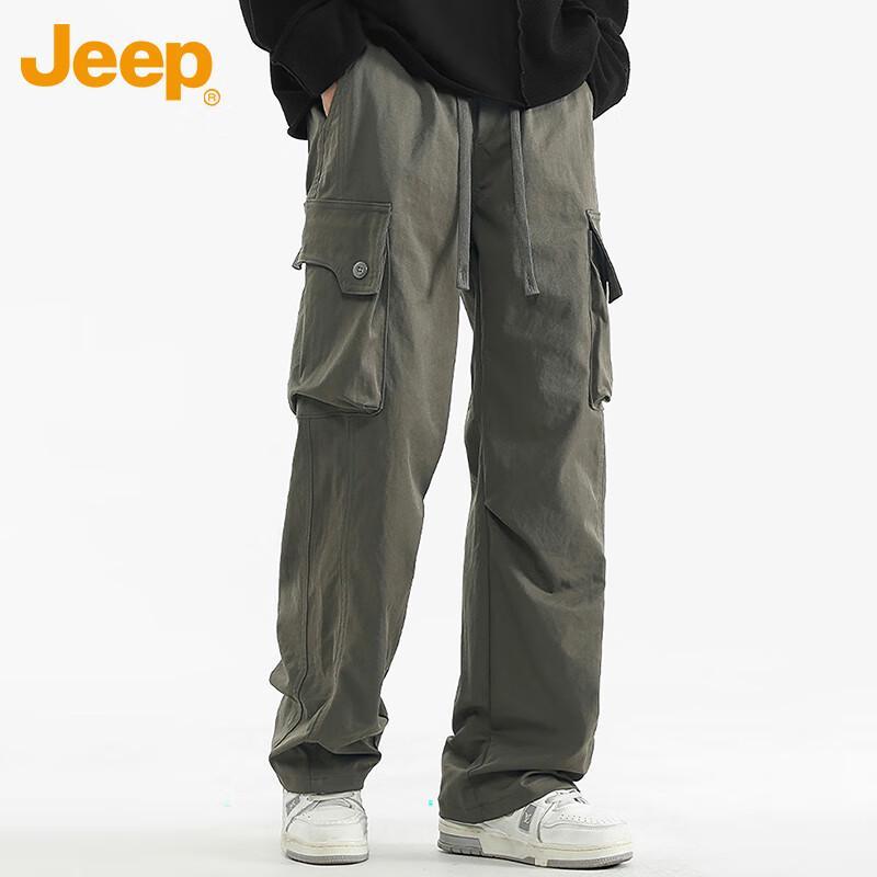 JEEP Men's Loose Straight-Leg Casual Cargo Pants