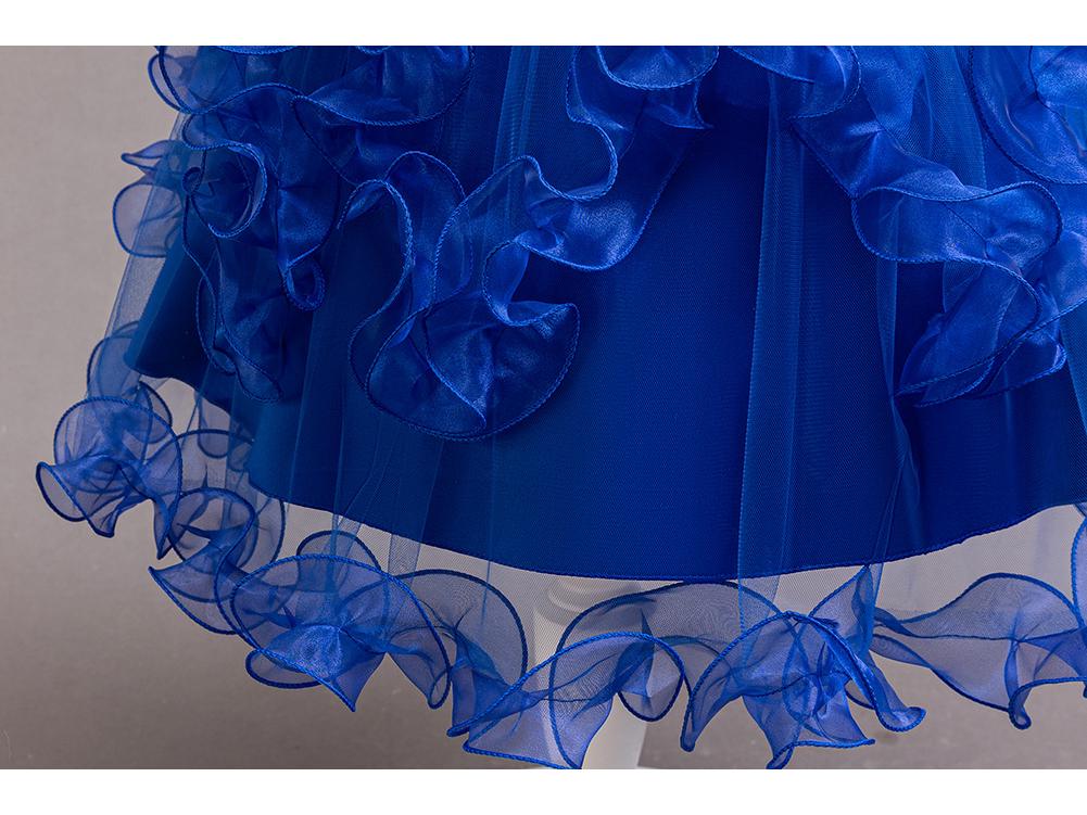 Detské vyšívané sieťované princeznovské šaty - nadýchaná sukňa pre družičku alebo na klavírne vystúpenie