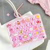Candy Color 26 Key Fidget Keyboard Keychain Cartoon Animal Stress Relief Keycap Clicker Hand Relax Toy Bag Pendant Party Favor