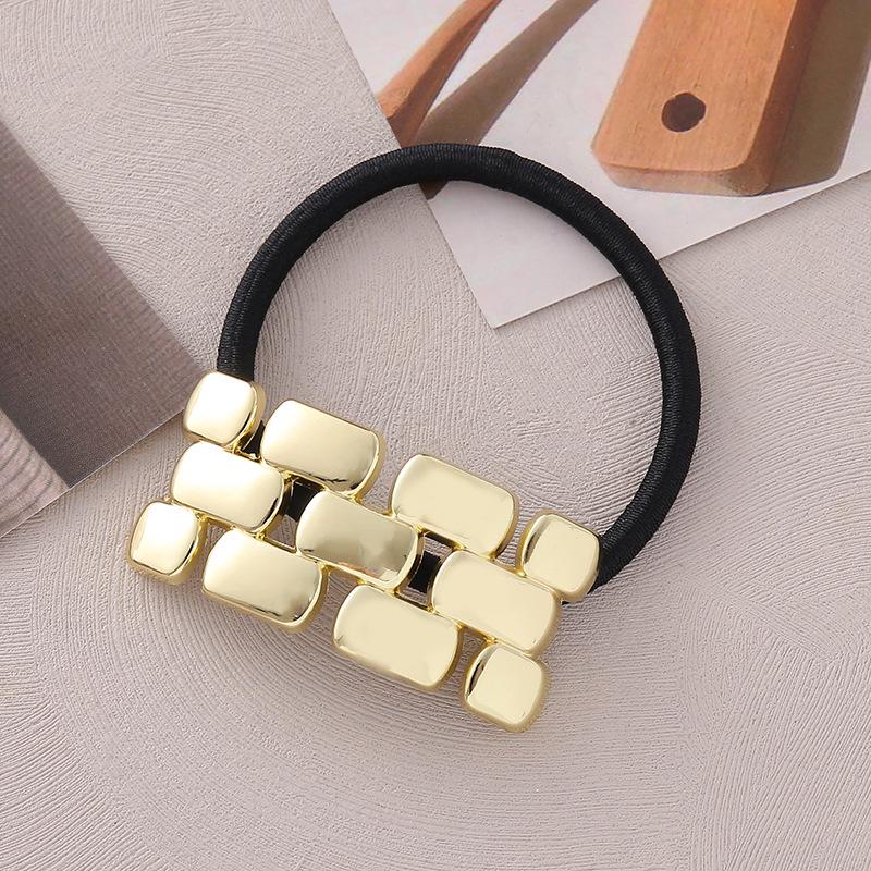 European American Punk Metal Hair Tie - Elastic Semicircular Round Tube Hair Ring