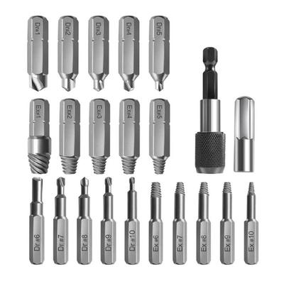 22Pcs Damaged Screw Extractor Kit Disassemble Screws Bolt Stud Slip Teeth