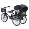 Rickshaw Model Retro Design Decorative Interesting Alloy 3 Wheel Rickshaw Desktop Ornament for Decoration
