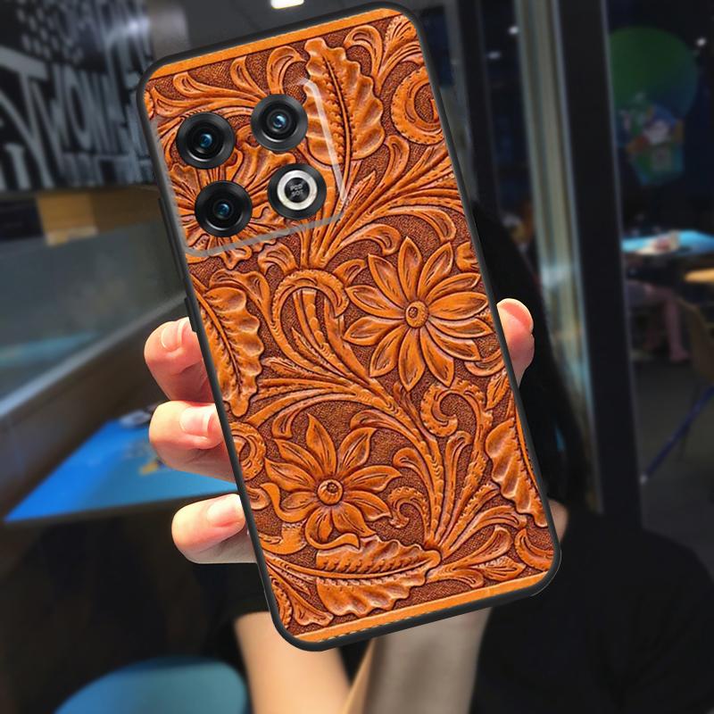 

Brown Tooled Leather Pattern Funda For OnePlus 12R 13 R 12 11 9 10 Pro 8T 9RT 10T OnePlus Nord 4 CE 2 3 Lite N20 N30 Case For OnePlus Nord