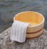 Yamako Washbasin Hinoki Bathtub (Copper Hoop/Round Type)