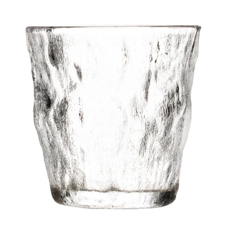 OLOEY Glacier Pattern Frosted Glass Water Cup with Handle