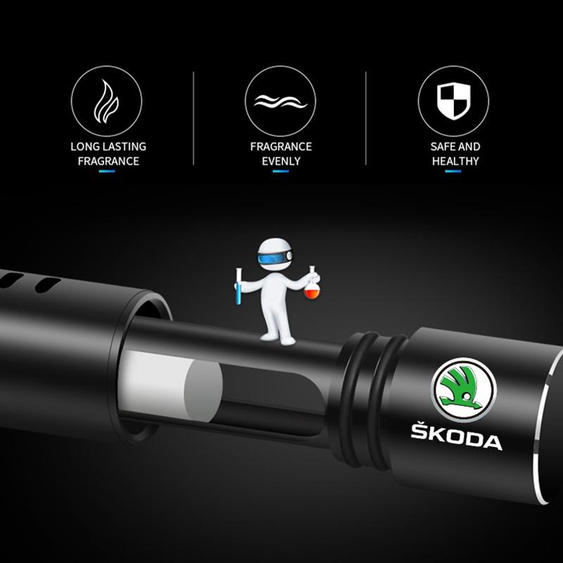 Auto Interior Car Air Freshener Outlet Air Vent Perfume Diffuser For Skoda Octavia Superb Rapid Kodiaq Karoq Fabia Kamiq Roomster Citigo
