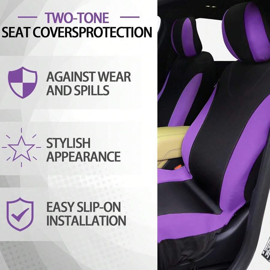 2026 Model E2787 Full Set Car Seat Covers for Front & Rear Seats