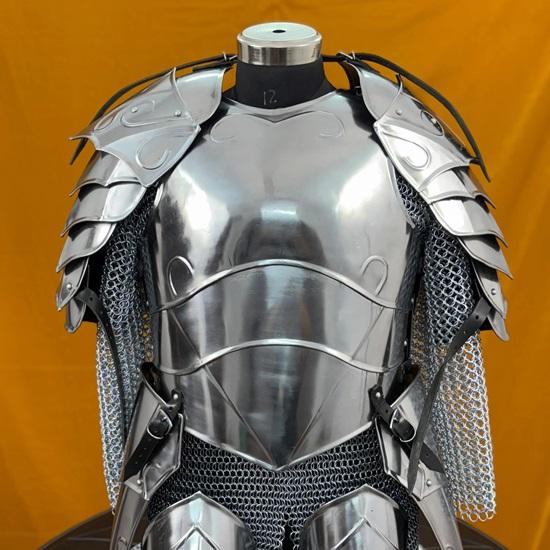 Elfí královna Celokovová zbroj Středověký fantasy bojovnický kostým LARP Cosplay Bojová zbroj pro ženy