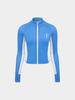 Barrel Women'S Nautical Crop Zip-Up Rash Guard Light Blue (B4Swwcz003Lbl)